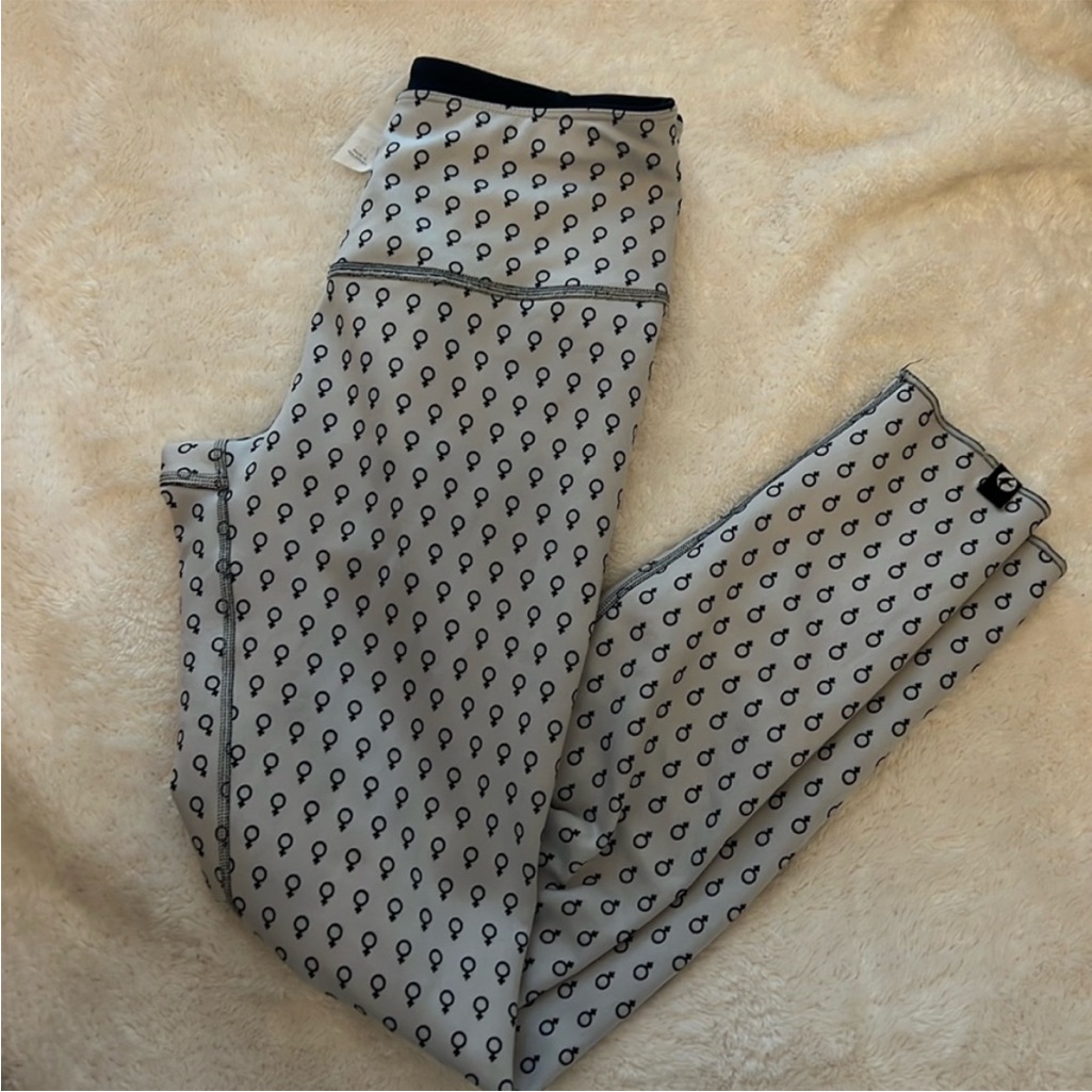 Euc Oiselle Birdhug Reversible Legging Black Womens Print Size 4 — image 3 of 8